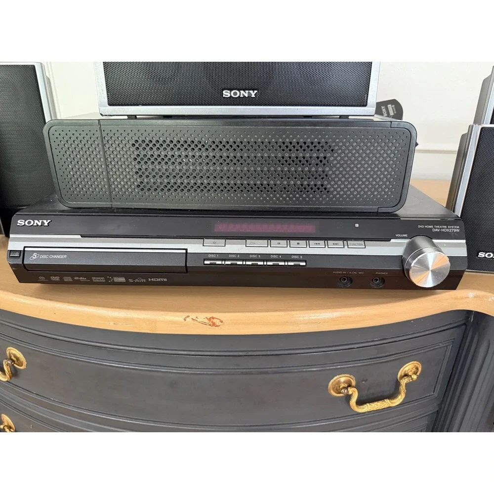 Sony DAV-HDX279W DVD Home Theatre System 5-Disc Changer Surround Sound‎ Speakers